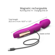 Лиловый вибратор с 2 сменными насадками R-Evolution Wand Vibrator with 2 Attachments - 5