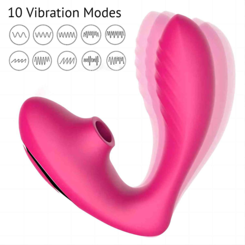 Розовый вибромассажер Clitoral Sucking Vibrator OG для стимуляции клитора и точки G - 3