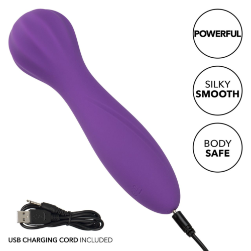 Фиолетовый вибромассажер Stella Liquid Silicone “O” Wand - 17,75 см. - 5