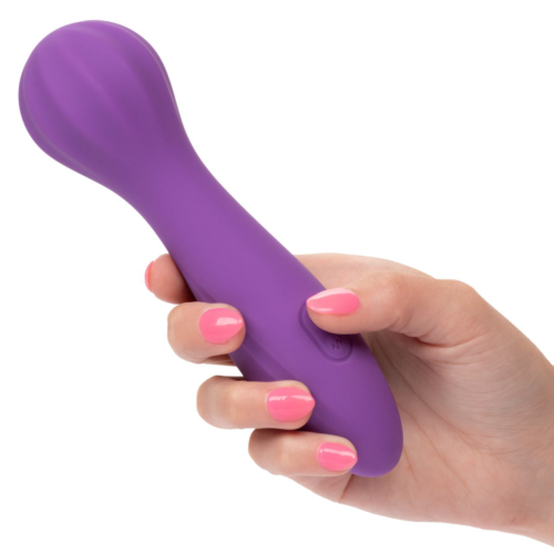 Фиолетовый вибромассажер Stella Liquid Silicone “O” Wand - 17,75 см. - 6