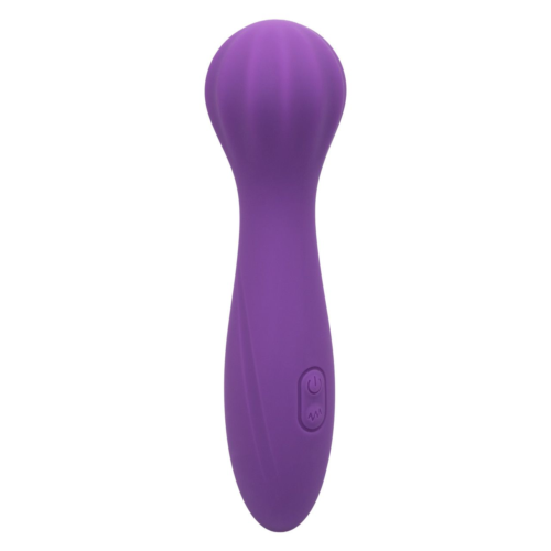 Фиолетовый вибромассажер Stella Liquid Silicone “O” Wand - 17,75 см. - 0