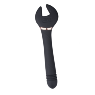 Черный двусторонний вибратор Key Control Massager Wand в форме гаечного ключа - 0