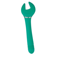 Зеленый двусторонний вибратор Key Control Massager Wand в форме гаечного ключа - 0