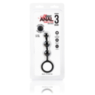 Черные силиконовые анальные бусы Silicone Anal Beads - 14 см. - 2