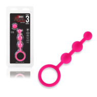 Розовые силиконовые анальные бусы Silicone Anal Beads - 14 см. - 1