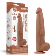 Коричневый фаллоимитатор 13.5 King Sized Sliding Skin Dual Layer Dong - 34 см. - 0