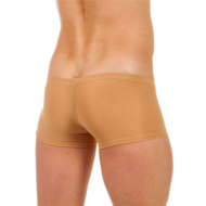 Бежевые трусы-хипсы с текстурой в виде роз на ткани Beige Rose Boxer - 1