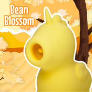 Желтый клиторальный вибромассажер Unihorn Bean Blossom с подвижным язычком - 5