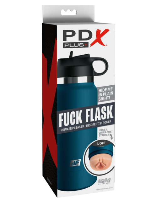 Мастурбатор-вагина в синей колбе F*ck Flask - 1