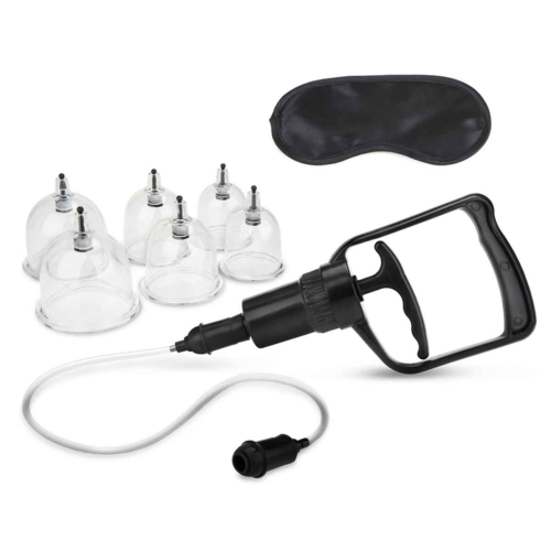 Набор из 6 вакуумных банок с насосом Erotic Suction Cupping Set - 0
