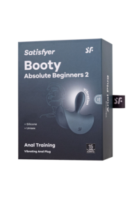 Серая анальная вибровтулка Booty Absolute Beginners 2 - 7,9 см. - 6