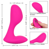 Розовый массажер G-точки Remote G Spot Arouser - 10,75 см. - 3