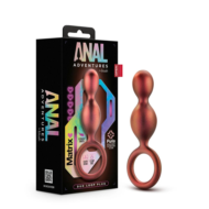 Коричневый анальный стимулятор Duo Loop Copper Anal Plug - 13,3 см. - 4