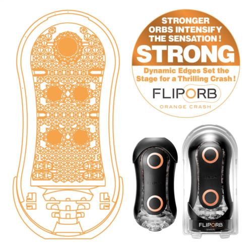 Мастурбатор Tenga FLIP ORB STRONG ORANGE CRASH - 2