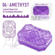 Фиолетовый мастурбатор-стимулятор Tenga Uni Amethyst - 3