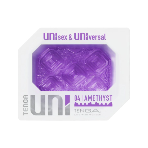 Фиолетовый мастурбатор-стимулятор Tenga Uni Amethyst - 0