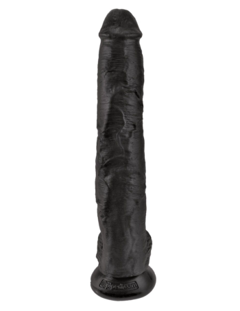 Чёрный фаллоимитатор-гигант 14 Cock with Balls - 37,5 см.