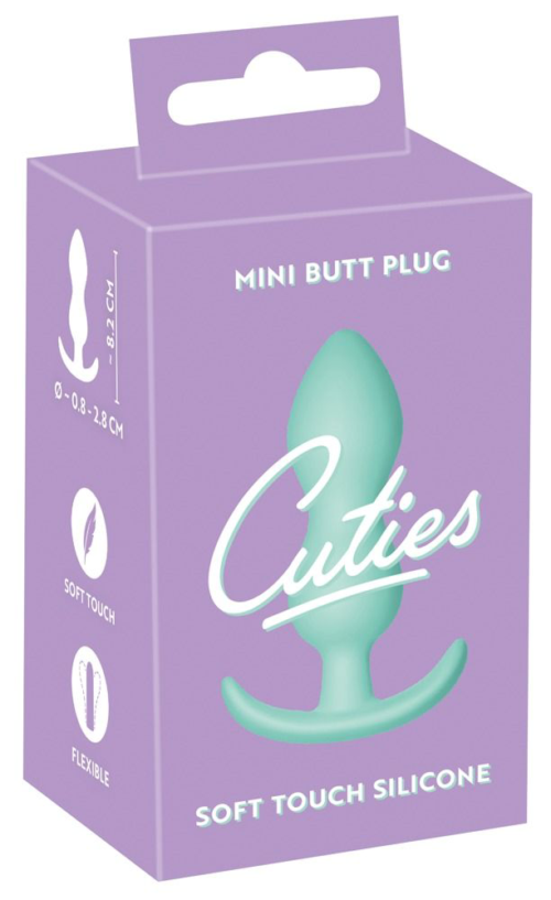 Аквамариновая анальная втулка Mini Butt Plug - 8,2 см. - 1