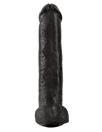 Чёрный фаллоимитатор-гигант 15 Cock with Balls - 40,6 см.