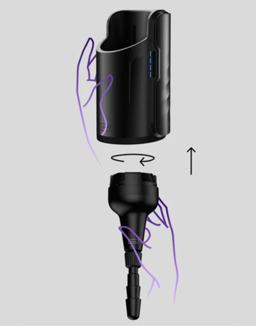 Черный полый фаллоимитатор для KIIROO Keon - 19,1 см. - 2