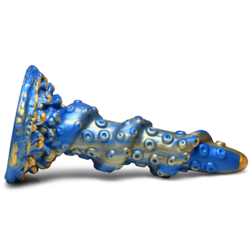 Голубой фантазийный фаллоимитатор Lord Kraken Tentacled Silicone Dildo - 21 см. - 2