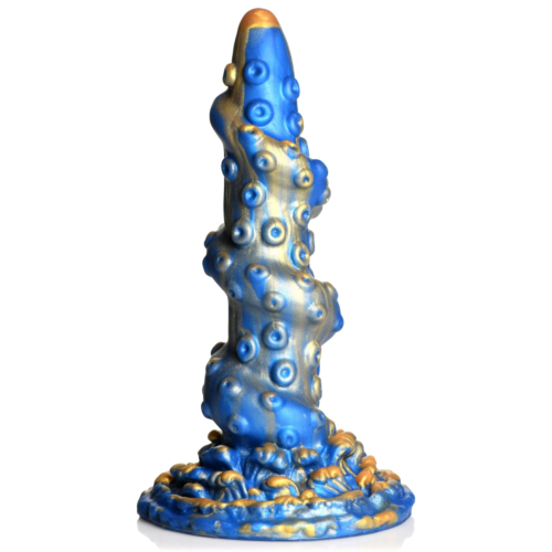 Голубой фантазийный фаллоимитатор Lord Kraken Tentacled Silicone Dildo - 21 см. - 0