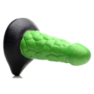 Зеленый фантазийный фаллоимитатор Reptile Thick Scaly Silicone Dildo - 19,1 см. - 1