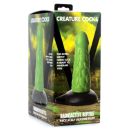 Зеленый фантазийный фаллоимитатор Reptile Thick Scaly Silicone Dildo - 19,1 см. - 3