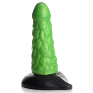 Зеленый фантазийный фаллоимитатор Reptile Thick Scaly Silicone Dildo - 19,1 см. - 0