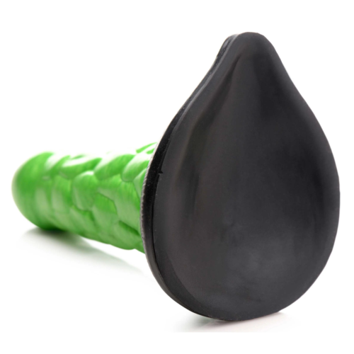 Зеленый фантазийный фаллоимитатор Reptile Thick Scaly Silicone Dildo - 19,1 см. - 2