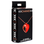 Красное ожерелье с подвеской-вибратором 10X Vibrating Silicone Heart Necklace - 3