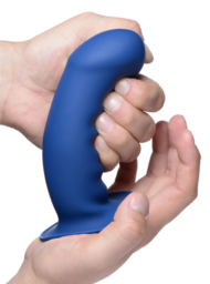 Синий гибкий фаллоимтатор Thick Phallic Dildo - 17,5 см. - 3