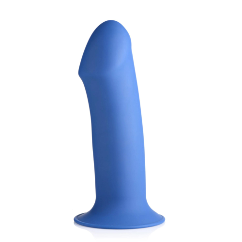 Синий гибкий фаллоимтатор Thick Phallic Dildo - 17,5 см. - 0