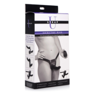 Черный вибрострапон Double Take 10X Double Penetration Vibrating Strap-on Harness - 4