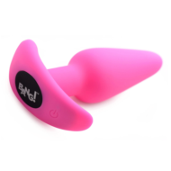 Розовая анальная вибропробка с пультом ДУ 21X Remote Control Vibrating Silicone Butt Plug - 10,4 см. - 1