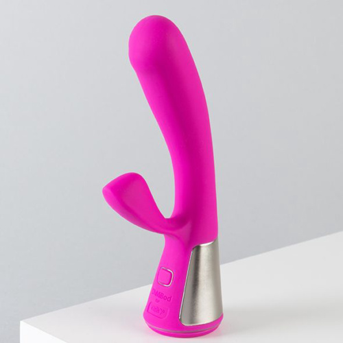 Розовый интерактивный вибратор Kiiroo Ohmibod Fuse - 18 см. - 2