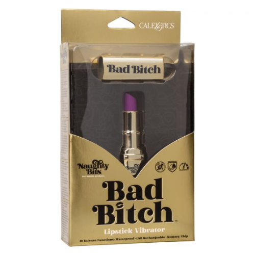 Мини-вибратор в виде тюбика помады Naughty Bits Bad Bitch Lipstick Vibrator - 2