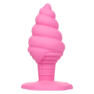 Розовая анальная пробка в виде мороженого Yum Bum Ice Cream Cone Butt Plug - 9,5 см. - 7