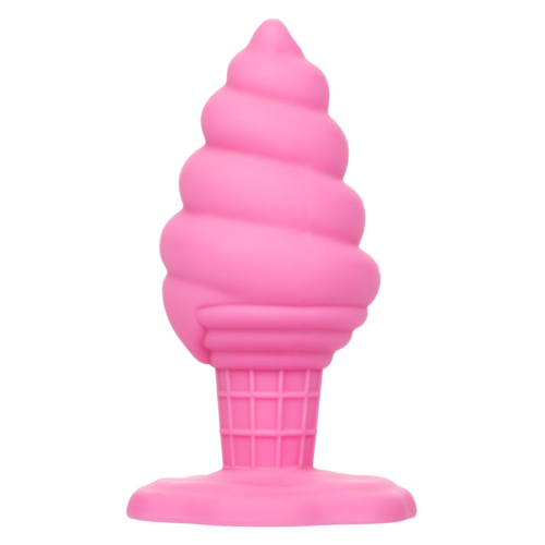 Розовая анальная пробка в виде мороженого Yum Bum Ice Cream Cone Butt Plug - 9,5 см. - 8