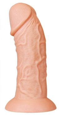 Телесный фаллоимитатор-гигант 9.5 Realistic Curved Dildo - 24 см. - 0