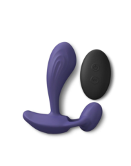 Темно-синий вибромассажер Witty P G Vibrator with Remote Control - 4