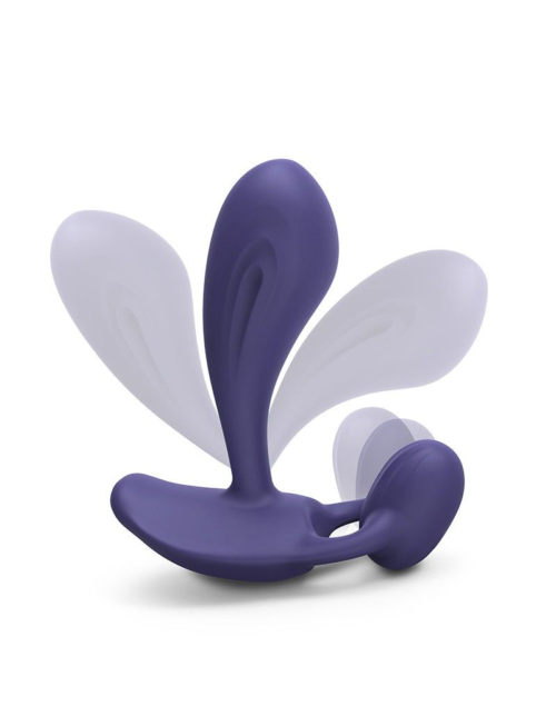 Темно-синий вибромассажер Witty P G Vibrator with Remote Control - 1