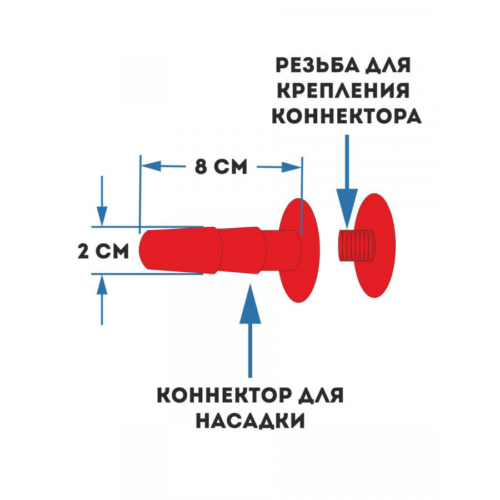 Женский страпон с 2 насадками «Двойной удар» - размер М-ХХL - 2