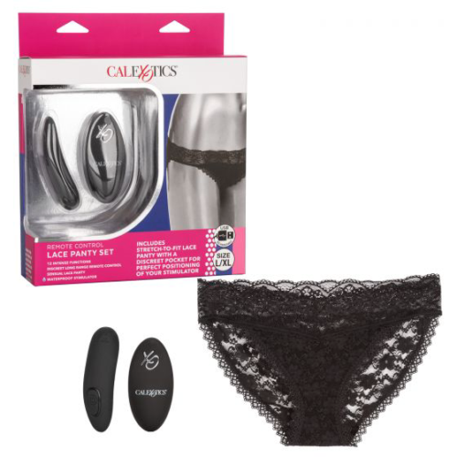 Черные кружевные трусики с вибромассажером Remote Control Panty Set L/XL - 3