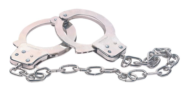 Наручники из металла с длинной цепочкой CHROME HANDCUFFS METAL HANDCUFFS W. KEY - 0