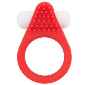 Красное эрекционное кольцо LIT-UP SILICONE STIMU RING 1 RED