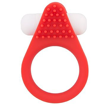 Красное эрекционное кольцо LIT-UP SILICONE STIMU RING 1 RED - 0