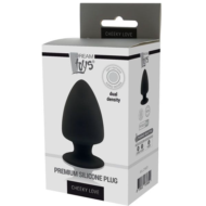 Черная анальная пробка PREMIUM SILICONE PLUG S - 9 см. - 1