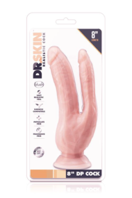 Телесный фаллоимитатор 8 Inch DP Cock - 20,32 см. - 3