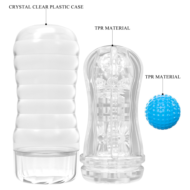 Прозрачный текстурированный мастурбатор Vacuum Cup Masturbator Planet - 7